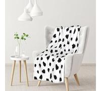 Stampa animale dalmata pittorica,Coperta morbida, calda, anti-pilling, in flanella, peluche, 76 x 102 cm