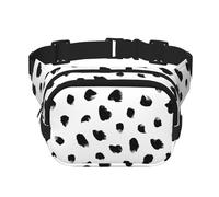 Stampa animale dalmata pittorica, Marsupio quadrato a doppio strato, borsa da viaggio, marsupio casual