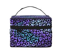 Stampa animale esotica leopardo colorato, Borsa per il trucco Borsa per cosmetici Borsa da toilette da viaggio portatile Astuccio per matite Astuccio da toilette