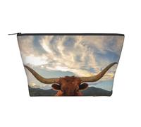 Stampa animale mucca, Borsa da toilette Borsa per trucco Borsa per cosmetici Borsa da toilette da viaggio portatile