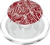 Stampa Animale Safari Zebrata Rossa PopSockets PopGrip per MagSafe