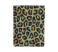 Stampa animalier chic leopardata verde acqua, Custodia per laptop in pelle PU, borsa per notebook, custodia per laptop, custodia per tablet