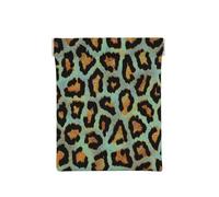 Stampa animalier chic leopardo verde acqua, Spremere il portafoglio superiore da donna Borsa portaoggetti Piccola portamonete Portamonete