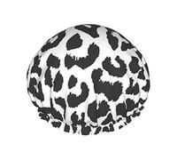 Stampa animalier con cuffia da impermeabile a forma di bacio, cuffia elastica per capelli da bagno Protezione ambientale Cuffia da bagno per capelli, doppio strato impermeabile Cappello da do