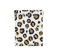 Stampa animalier leopardo nero glitter oro, Spremere il portafoglio superiore da donna Borsa portaoggetti Piccola portamonete Portamonete