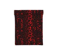 Stampa animalier leopardo rosso scuro, Spremere il portafoglio superiore da donna Borsa portaoggetti Piccola portamonete Portamonete