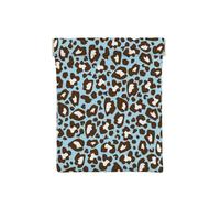 Stampa animalier maculata leopardo blu e marrone, Spremere il portafoglio superiore da donna Borsa portaoggetti Piccola portamonete Portamonete