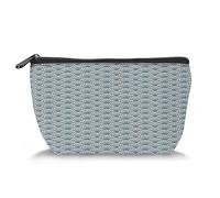 Stampa animalier, organizzatore di trucco in pelle, tartarughe e granchi da nuoto tropicale, borsetta, borsa da toeletta, custodia impermeabile per trucco, giallo arancione, S, Blu Verde Bianco_25,