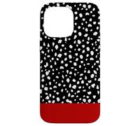 Stampa animalier rossa con macchie dalmate Custodia per iPhone 14 Pro Max