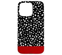 Stampa animalier rossa con macchie dalmate Custodia per iPhone 15 Pro Max
