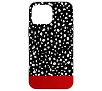 Stampa animalier rossa con macchie dalmate Custodia per iPhone 16 Pro Max