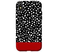 Stampa animalier rossa con macchie dalmate Custodia per iPhone X/XS