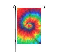 Stampa arcobaleno Tie Dye 30,5 x 45,7 cm bandiera da giardino per tutte le stagioni decorazione esterna per cortile, patio, portico e bandiera prato