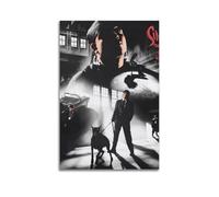 Stampa artistica artistica da parete su tela artistica da parete per ragazze e ragazzi, motivo: maschera da sci Sin City The Mixtape, copertina dell'album musicale, pop hip hop, cantante rap e star