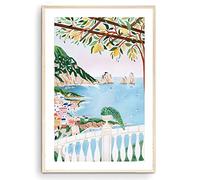 Stampa artistica Capri, Costiera Amalfitana, regalo di viaggio, poster di viaggio, costiera italiana, inaugurazione della casa, regalo di nozze (senza cornice) (22 x 28 cm)