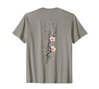 Stampa Artistica con Logo Giapponese di Sakura Samurai Maglietta