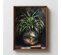 Stampa artistica con palla da discoteca, decorazione alla moda per dormitorio, stampa in stile retrò, poster con palla a specchi, arte murale contemporanea per la casa (60x90 cm/senza cornice)