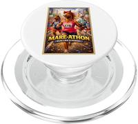 Stampa artistica con parodia di animali Fun Horse Mare Running Run Marathon PopSockets PopGrip per MagSafe