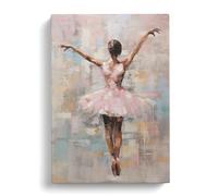 Stampa artistica contemporanea su tela con ballerina di danza classica, per soggiorno, camera da letto, casa, ufficio, immagine artistica da parete, pronta da appendere, 76 x 50 cm