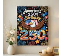 Stampa artistica da parete con aquila patriottica, stelle rosse e strisce, decorazione festiva per il giorno dell'indipendenza, soggiorno, camera da letto, estetica della casa, 40,6 x 50,8 cm