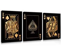 Stampa artistica da parete con carte da gioco Jack Queen e King Ace Of Spade Card Poker Poster vintage Poker Carte da gioco stampe su tela Bar Pub Casino Decorazione Immagini Nordic Playing Card
