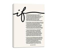 Stampa artistica da parete con cornice "If Poem Inspirational" di Rudyard Kipling, poesia motivazionale, decorazione da parete con citazione If Kipling Home Office Inspirational Literature Art