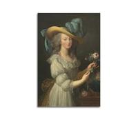 Stampa artistica da parete con Elisabeth Vigee Le Brun Painter 【Maria Antonietta】 Poster stampato da parete per camera da letto, decorazione per la casa, 30 x 45 cm