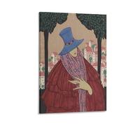 Stampa artistica da parete con immagine di Georgia Okeeffe, donna con cappello blu, poster da appendere alla parete, decorazione per la famiglia, 60 x 90 cm