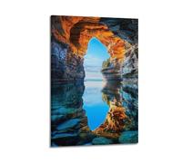Stampa artistica da parete con immagine di una grotta, stampa magica, poster della natura, incantevole poster su tela decorativa da parete su tela e stampa artistica moderna per la camera da letto
