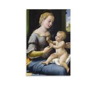 Stampa artistica da parete con la Madonna delle Rose, Raffaello, decorazione per la casa, 60 x 90 cm