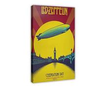 Stampa artistica da parete con Led Zeppelin, decorazione artistica da parete per soggiorno, camera da letto, decorazione con cornice, 20 x 30 cm