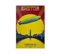 Stampa artistica da parete con Led Zeppelin per il giorno delle celebrazioni, decorazione artistica da parete per soggiorno e camera da letto, senza cornice, 60 x 90 cm