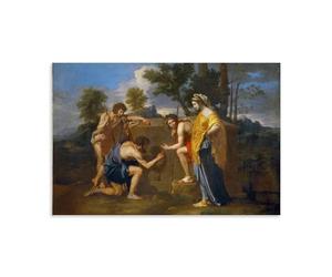 Stampa artistica da parete con Nicolas Poussin et in Arcadia Ego (i pastori di Arcadia), seconda versione, fine anni '30, stampa artistica da parete per camera da letto, decorazione per la casa
