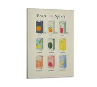 Stampa artistica da parete con scritta "Fruit Of The Spirit" su tela per soggiorno, camera da letto, bagno, ufficio, casa, 40 x 60 cm