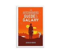 Stampa artistica da parete con scritta "The Hitchhiker's Guide to the Galaxy", commedia fantascientifica, divertente decorazione artistica da parete (2) poster da appendere alla parete, decorazione