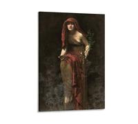 Stampa artistica da parete con stampa della sacerdotessa di Delphi-John Collier, decorazione per la casa, 30 x 45 cm
