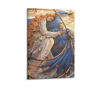 Stampa artistica da parete con stampa raggiante, poster con fiabe, stampa stravagante, su tela, decorazione artistica da parete, moderna, poster decorativo da appendere (60 x 90 cm)