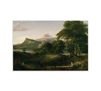 Stampa artistica da parete con Thomas Cole (lo stato arcadico o pastorale) semplice e moderno, stampa artistica da parete per interni, 20 x 30 cm