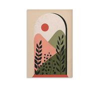 Stampa artistica da parete in stile bohémien con paesaggio botanico astratto, moderno, minimalista, stampa artistica su tela, per soggiorno, camera da letto, bagno, ufficio, decorazione per la casa