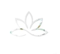 Stampa artistica da parete leggera in acrilico con struttura traforata a forma di loto per una facile applicazione e rinnovamento della stanza (argento)