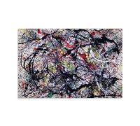 Stampa artistica da parete n. 24 di Jackson Pollock su tela, decorazione artistica da parete, decorazione per la casa, 60 x 90 cm