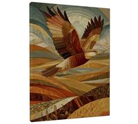 Stampa artistica da parete su tela con aquila che vola, con paesaggio naturale, stampa astratta da parete, decorazione estetica per soggiorno, camera da letto, ufficio, 40,6 x 50,8 cm