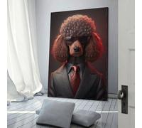 Stampa artistica da parete su tela con barboncino rosso, mafia, boss, decorazione da parete moderna per camera da letto, cucina, decorazione artistica da parete su tela, regalo per donne e uomini, 30