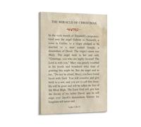 Stampa artistica da parete su tela con citazione della Bibbia di Luca e scritta in lingua inglese "Natale" in stile vintage, per soggiorno, camera da letto, bagno, ufficio, decorazione per la casa, 30