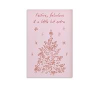 Stampa artistica da parete su tela con citazione divertente con albero di Natale, favolosa ed extra natalizia, decorazione per soggiorno, camera da letto, bagno, ufficio, casa, 30 x 45 cm
