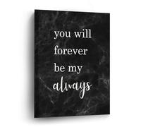 Stampa artistica da parete su tela con citazioni bibliche, 40,6 x 50,8 cm, con scritta "You Will Forever Be My Always", pronta da appendere, rustica, per casa, ufficio, soggiorno, camera da letto