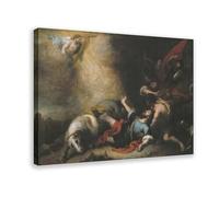 Stampa artistica da parete su tela con immagine di Bartolome Esteban Murillo, la conversione di San Paolo, per casa, scuola, ufficio, cornice decorativa, 40,6 x 61 cm