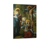 Stampa artistica da parete su tela con immagine di Cristo sulla croce, poster decorativo per la casa, 20 x 30 cm