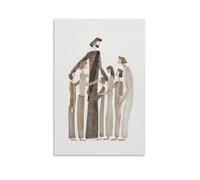 Stampa artistica da parete su tela con immagine di Gesù e i bambini lasciate che i bambini viene, per soggiorno, camera da letto, bagno, ufficio, casa, 30 x 45 cm