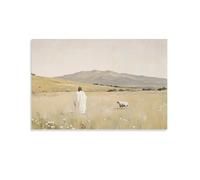 Stampa artistica da parete su tela con immagine di Gesù lascia la 99 pecora perduta, per soggiorno, camera da letto, bagno, ufficio, decorazione per la casa, 40 x 60 cm